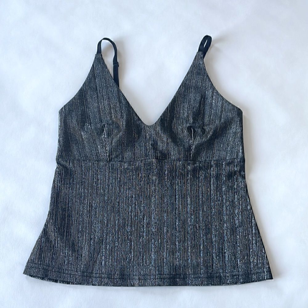 Cheryl Creations Silver Metallic Fitted Camisole